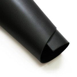 Black Full Grain Leather Pieces Cowhide Leather 1.5-1.7mm Thick Leather Squares Pre-Cut Leather Sheet Leather for Crafts (7"x14")