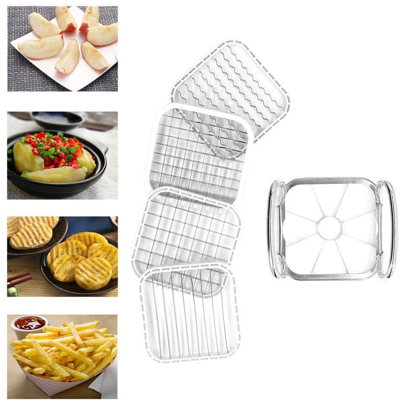 5 in 1 Multifunctional Apple Corer Cutter Stainless Steel Fruit