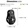 JEELAD 26kN Climbing Pulley Aluminum Alloy Rescue Pulley Single Sheave