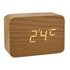 TFA Dostmann Design Funk-Wecker in Holz-Optik Clocco, 60.2549, Kunststoff, L