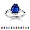 Bestyle Adorable September Sapphire Birthstone Rings 925 Sterling Silver CZ