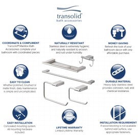 Transolid KA-MDX-5-BS Maddox 5-Piece Bathroom Accessory Kit, Brushed Stainless