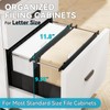 NORDUN Plastic Extra Capacity Hanging File Folder Letter Size,6 Pack