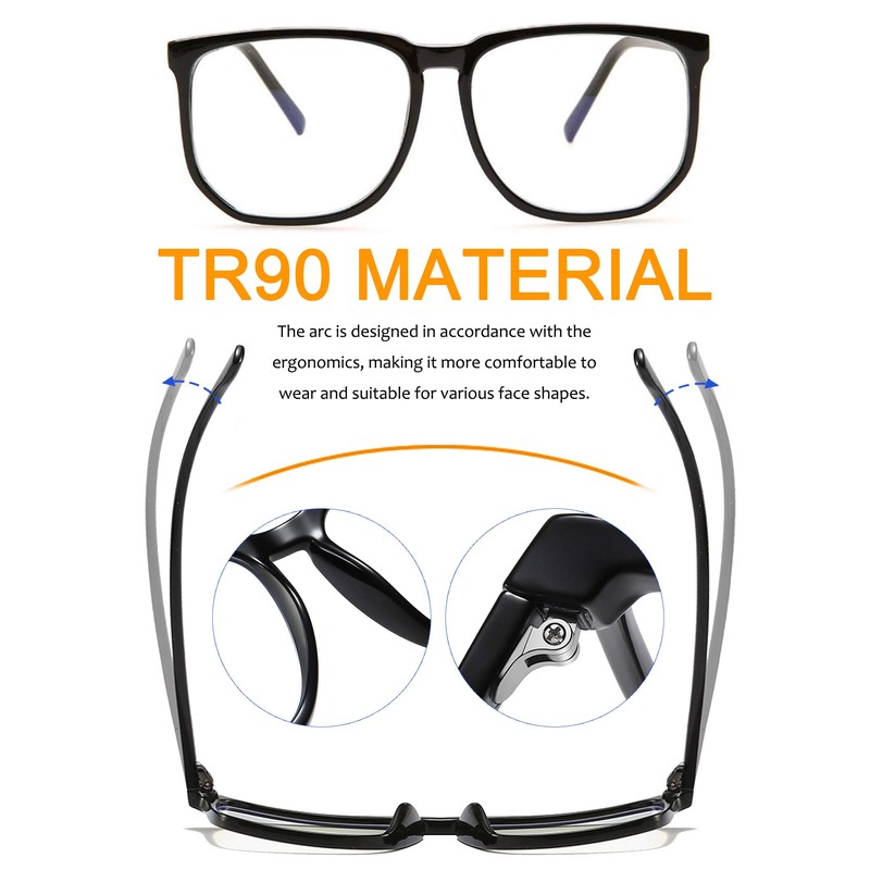 SHEEN KELLY TR90 Blue Light Oversized Safety Glasses Men Women