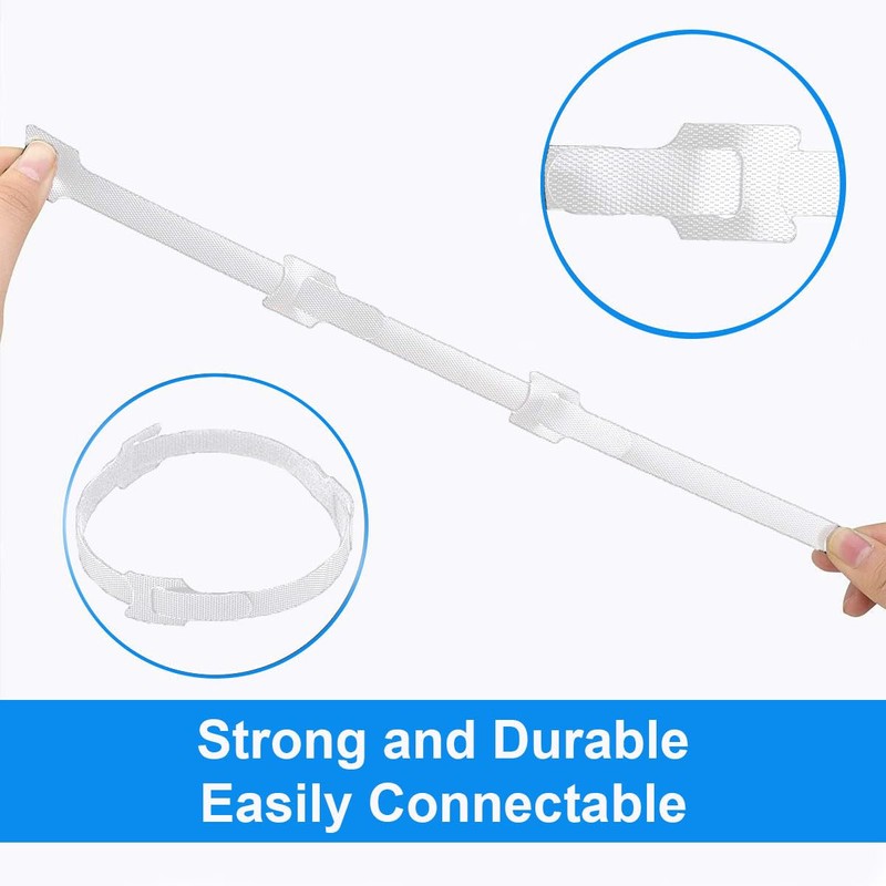 California JOS 60 PCS 6 Inches Reusable Cable Ties, Wire