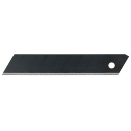 Tajima Ersatzklingen für Cutter (Breite 18 mm, 50 Stück in einer Box, Black Blade Klingen, für Pappe, Leder, Folie, Trockenbau geeignet, Ersatzmesser) LCB50RB50H