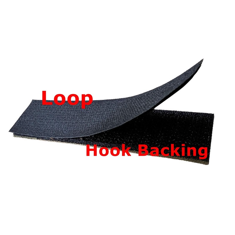 2 Pieces Black White Patches with Hook Backing for Service