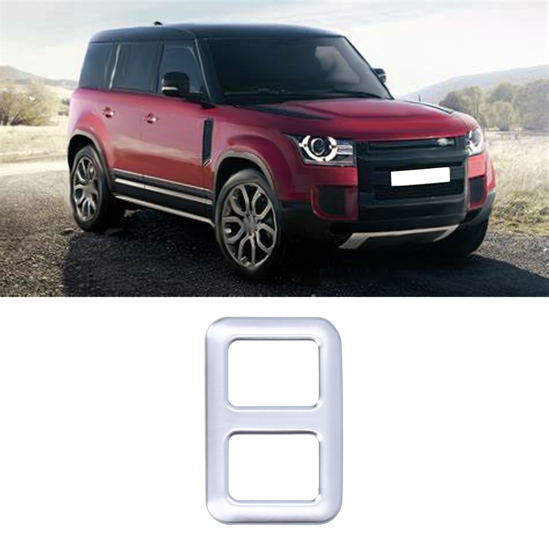 Rear Trunk Trailer Button Frame ABS Silver Trim Fit for