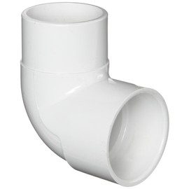 Spears 409 Series PVC Pipe Fitting, 90 Degree Elbow, Schedule 40, 2" Spigot x Socket