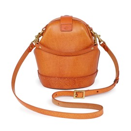 OLD TREND Bucket Bags for Women,Genuine Cowhide Leather Shoulder Bag Leather Bucket Bag with Detachable Strap