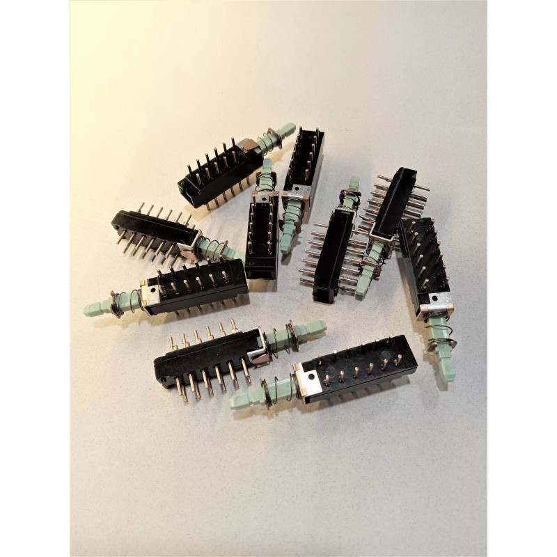 Centralab 4pdt Push Button Switch 12 Pin 1 Position latching