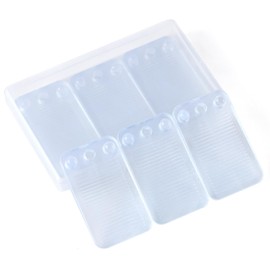 ZZRANYE 6 Pack Clear Shims for Leveling Furniture Toilet Shims for Leveling, Rubber Wedges Shims for Uneven Floors Plastic Wedges Shims Table Wedges for Uneven Table
