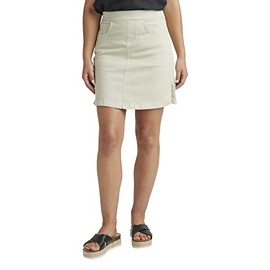 JAG Jeans Women's On the Go Pull-On Skort, Stone, 6