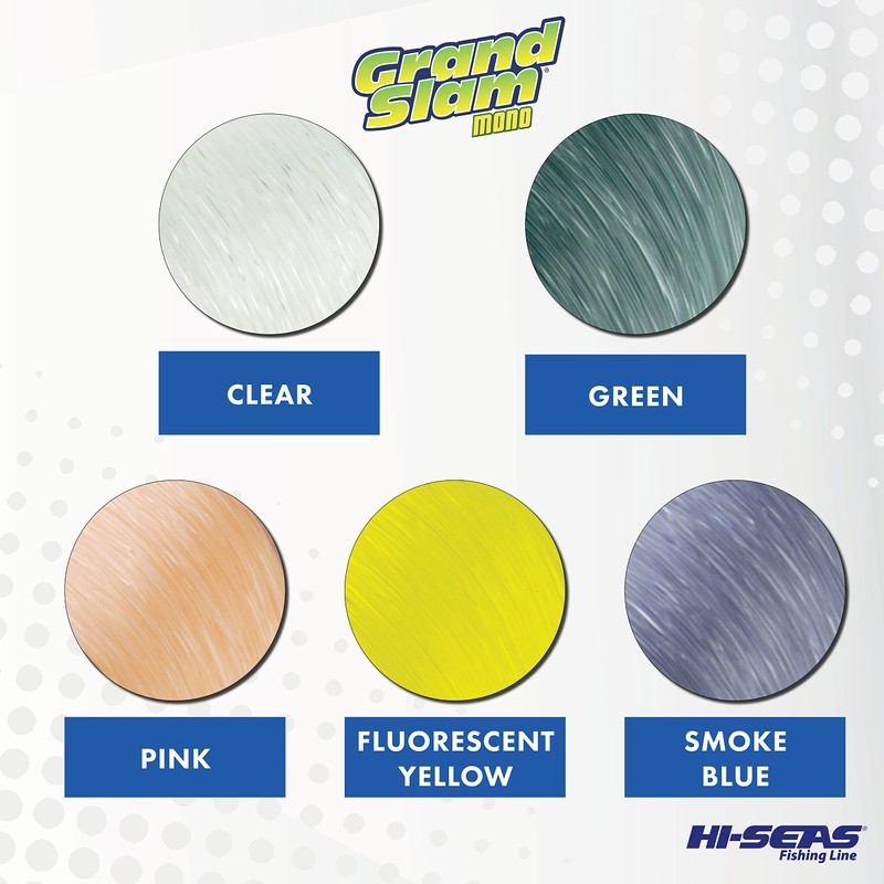 Hi-Seas Grand Slam Monofilament, 30 Pound Test, Smoke Blue, 1-Pound