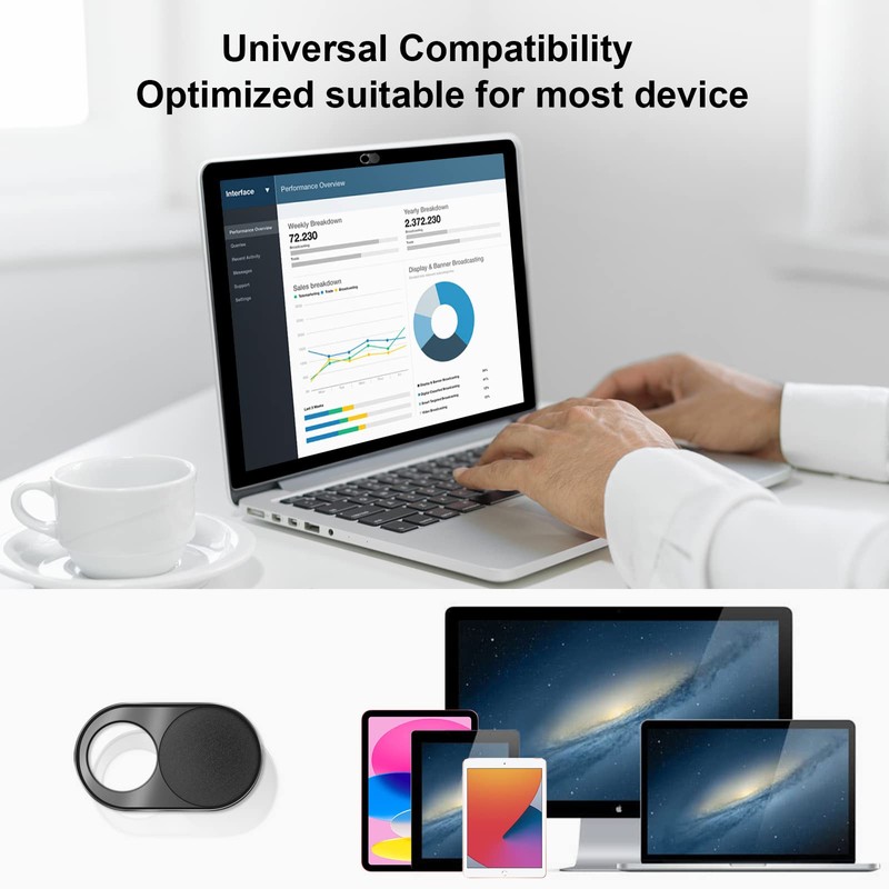 Ultra Thin Metal Magnet Web Camera Cover Silde for MacBook