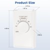 QCG White Double Pole Line Volt Thermostat Cover with Knob,