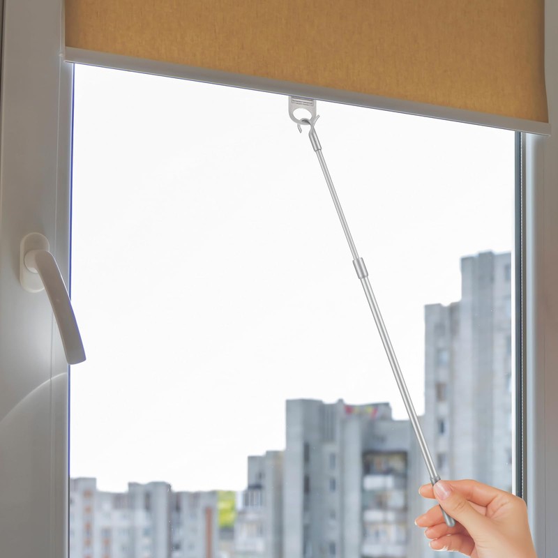 Housoutil Blinds Rod Feather Curtains Office Accessories Office Curtains Roller
