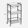 TUTOTAK Bar Cart, Home Bar Serving Cart, Small Wine Cart
