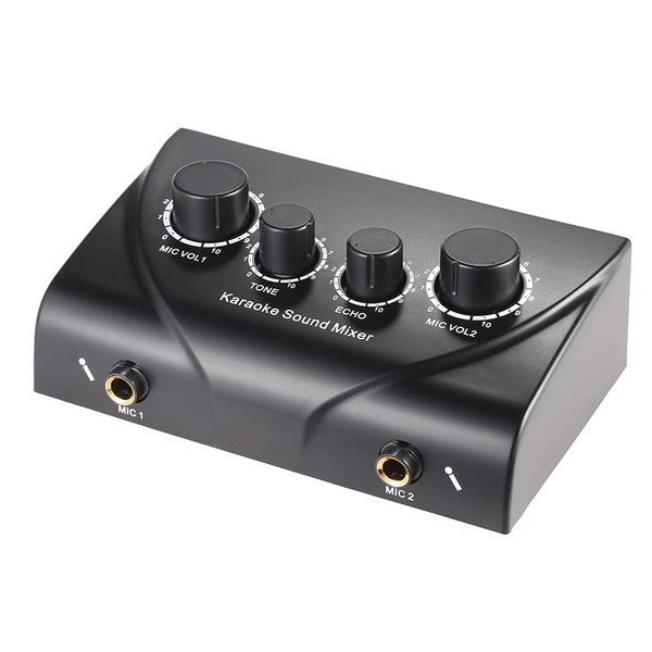 Btuty Karaoke Sound Mixer Dual Mic Inputs With Cable N-1