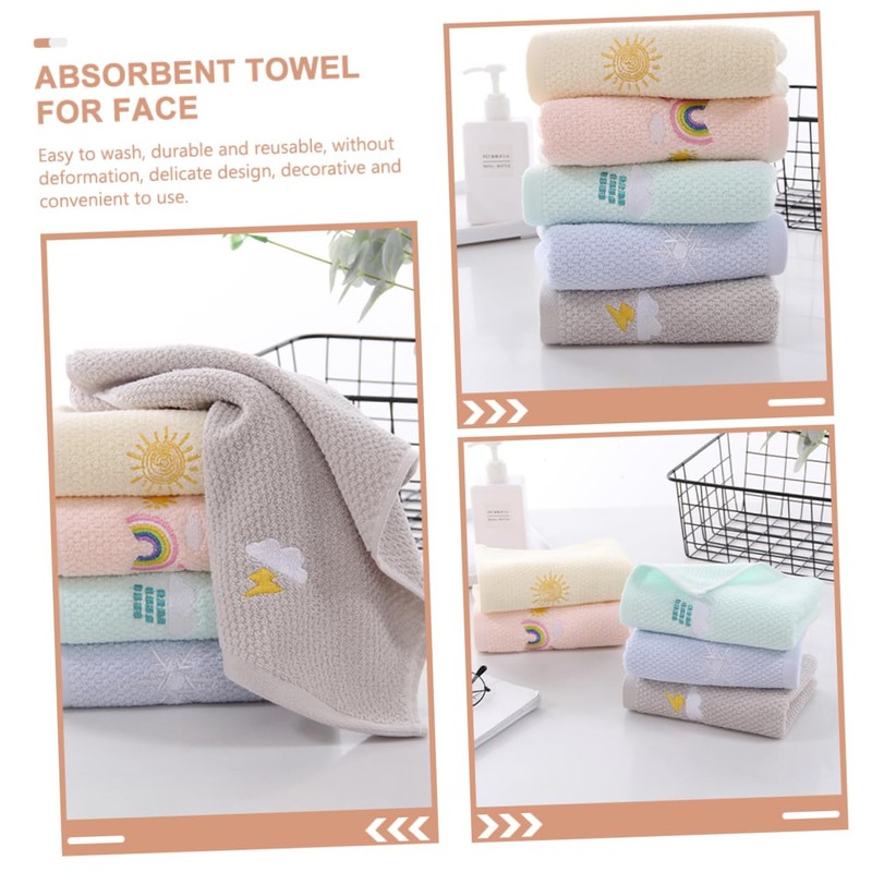 IWOWHERO 5 Pcs Cotton Cotton Absorbent Towel Towel for Children