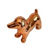 Dachshund Dog Glossy Shiny Modern Art Rose Gold Ceramic 3