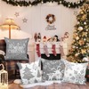Lanpn White and Grey 45x45 Christmas Pillow Covers Set of