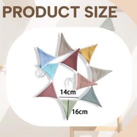 Bunting Children's Room, Muslin Cotton Fabric Bunting, Garland Nursery Decoration for Hanging, House Bed Decoration, Girls and Boys, Wall Decoration Gift, Baby Room Decoration