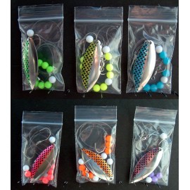 Walleye Candy Lake Erie Walleye Candy Worm Harness (1) set (6) harnesses BLK Scale