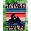 Generic Snowmobile Snowmobiler Ornament - School is Important But Snowmobiling