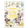 Sunstar Stationery S2153386 Snoopy Clear File, 5 Pockets, Peanuts 75th
