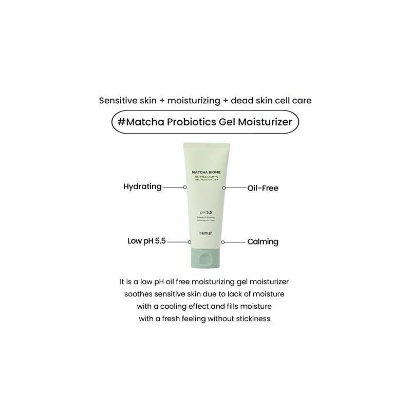 heimish Matcha Biome Oil FREE Calming Gel Moisturizer