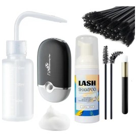 Kit Shampoo Espuma Para Pestañas Y Brocha Para Extensiones                                                                                            