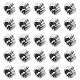 sourcing map 50pcs Wire Thread Inserts 10-32 UNF 1D(3/16") 304 Stainless Steel Helical Type Coiled Thread Repair Kit Wire Screw Threaded Sleeve Sheath for Mechanical Equipment