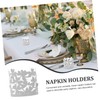 LABRIMP 50pcs Hollow Out Napkin Elegant Paper Napkin Holders for