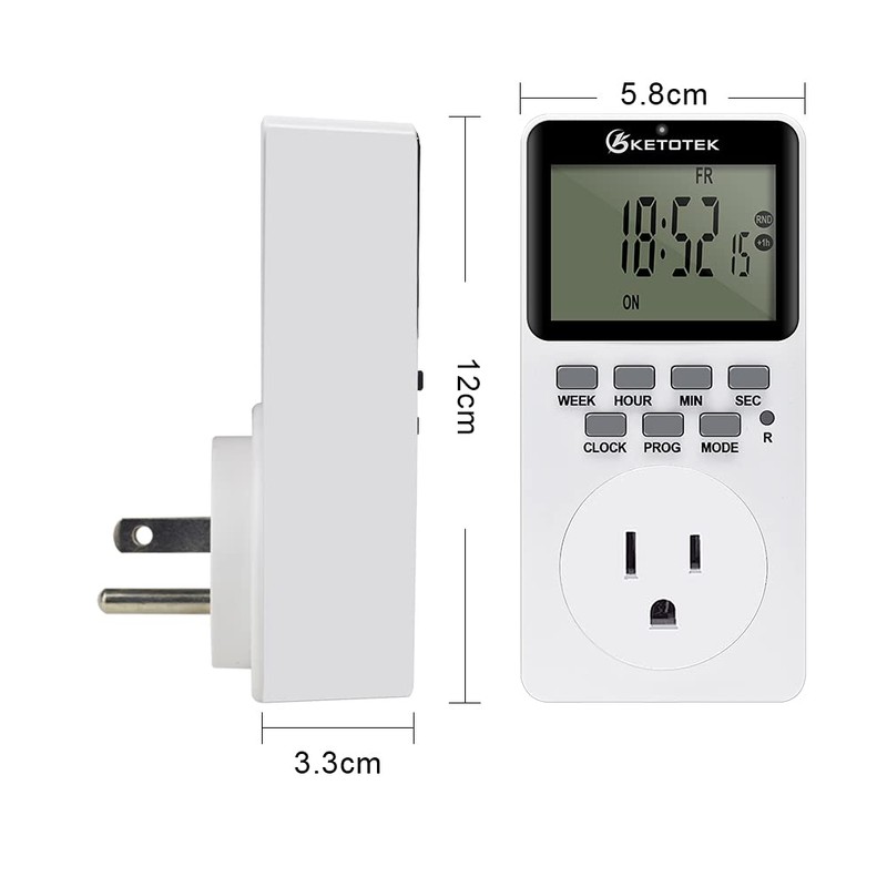 Digital Plug-in Timer Outlet Socket 20 on/Off Programmable Timer Switch