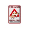 AGDeko® Tin Sign Caution Living Animals Distance Size 30 x