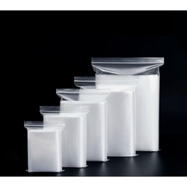 Isupli 100 x Grip Seal Bags 3" x 3.25" Reusable Zip Loack Clear Polythene Bags for Food Storage, Sandwiches, Small Accessories and Packaging Essentials