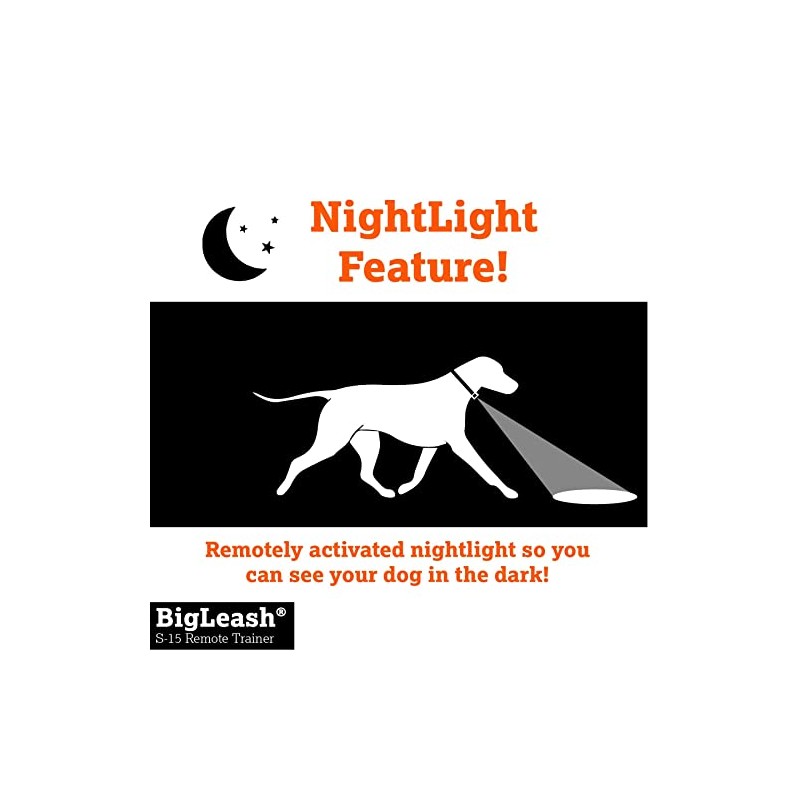 The BigLeash S-15 Remote Dog Training Collar with FireFly Nightlight
