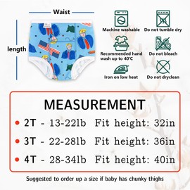Cotton Training Pants for Baby and Toddler Boys,Toddler Boys Potty Training Underwear 5 Pack (US, Age, 4 Years, President Style)