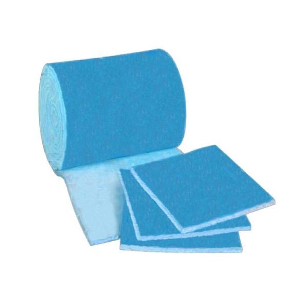 HVAC/Air Filter Media Roll, Blue/White MERV6 Polyester Media - 1 inch x 24 inch x 12 Foot