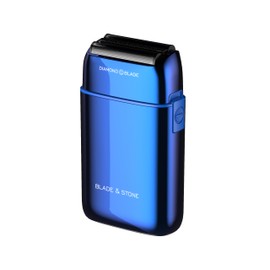 Blade & Stone™ PS501 Foil Shaver | Graphene-X™ Blade | Professional Foil Shaver for Men | 8000 RPM Durable Motor, All-Metal, Cordless Barber Shaver - Big Blue