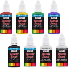 U.s. Art Supply Pintura Aerógrafo Set 6 Colores Primarios