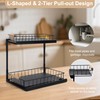 VESTCDF Under Sink Organizer, 2-Tier Pull-Out Cabinet Storage Shelf, Multi-Purpose