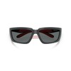 ARNETTE Men's An4355 Taggit Sunglasses, Dark Grey/Red Rubber/Polarized Dark Grey,