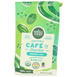 Whole Foods Market, Organic Café la Duena Ground Coffee, Medium Roast, Rich & Balanced, Sweet & Chocolatey, 12 Ounce