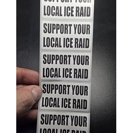 50PCS Support Your Local ICE RAID Stickers Decals Labels Bulk lot