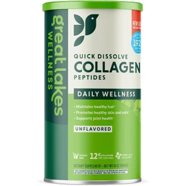 Great Lakes Wellness Collagen Hydrolysate Powder, Unflavoured 454g | Kosher, Grass-Fed Bovine Hydrolysed Collagen Peptides | Protein Powder Supplement