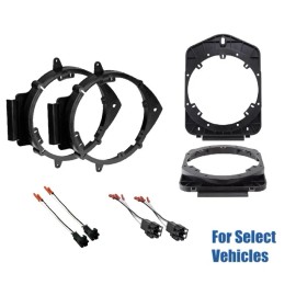 not listed 2 Pair Door Speaker Mount Plate Bracket+Wire for 2008-2013 GMC Sierra w/Ext Cab