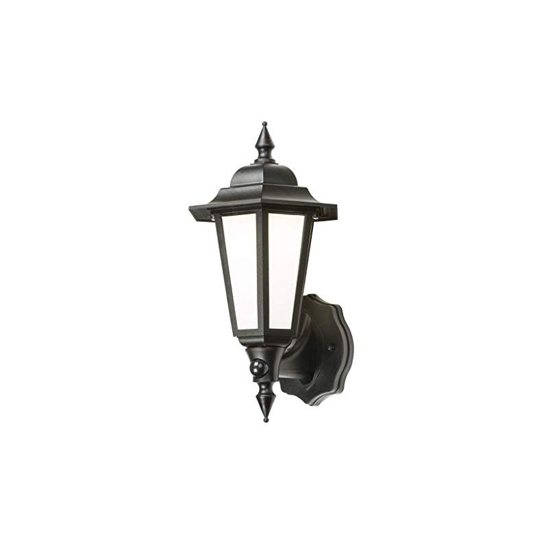 Knightsbridge 230V IP54 LED Wall Lantern with PIR, Black