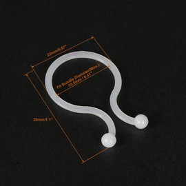 sourcing map Pack of 100 Nylon Round Tips U Shape Save Place Space 10.5mm Diameter Cable Ties White
